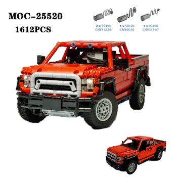 Классический Строительный блок MOC-25520, супер пикап, сборка высокой сложности, 1612 шт., модель детали, игрушка для взрослых и детей, подарок