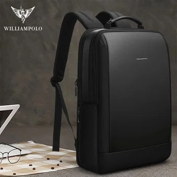 мужской деловой рюкзак Со скрытым карманом, противоугонный Рюкзак, водонепроницаемый Рюкзак для ноутбука, мужской Кожаный USB-зарядка