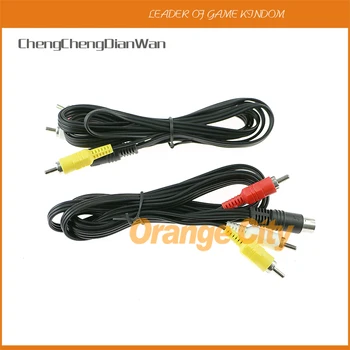 ChengChengDianWan Никелированный Штекер Аудио-Видео Кабель AV-кабель для SEGA Saturn RCA Шнур для SS 1,8 м 6 футов 20 шт./лот