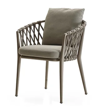 Комбинированное кресло из ротанга для отдыха на открытом воздухе, Балкон, Сад во внутреннем дворе, Ресторанная мебель под открытым небом